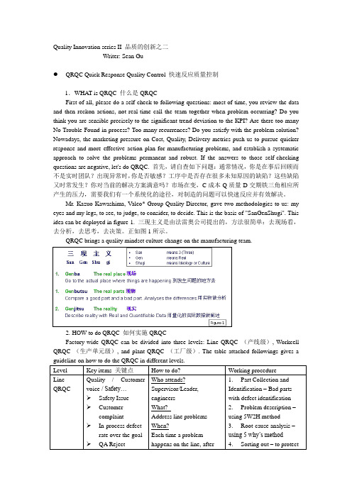 Quality Innovation II-QRQC 品质快速反应机制