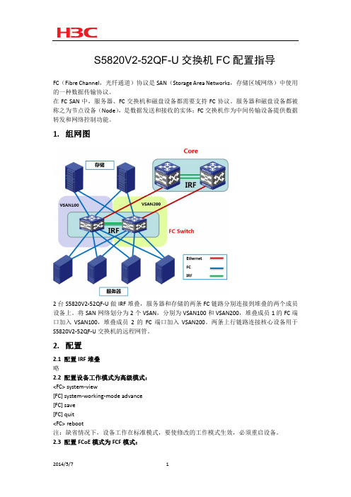 S5820V2-52QF-U交换机FC配置指导