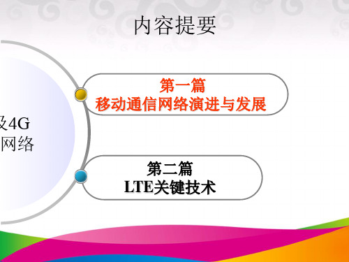 移动通信网络演进及LTE关键技术ppt课件