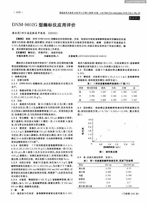 DNM-9602G型酶标仪应用评价