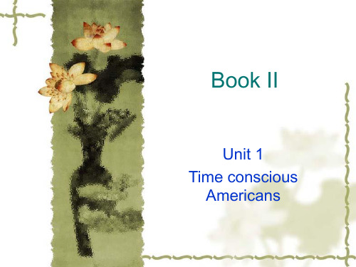 unit1 Time Conscious American