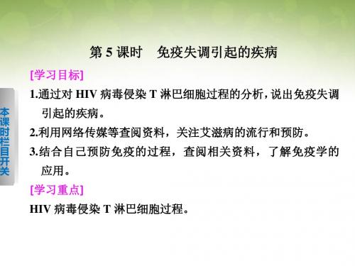 高二生物苏教版必修3课件:2.1.5 免疫失调引起的疾病