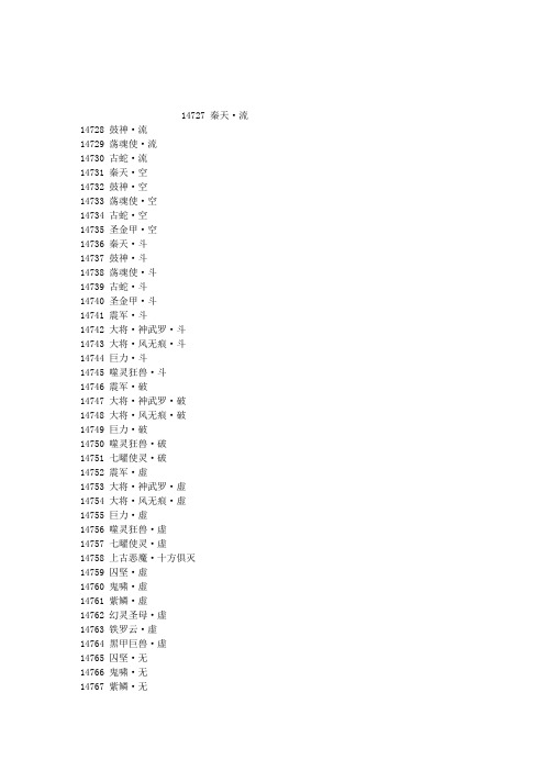 完美国际144BOSS怪物代码