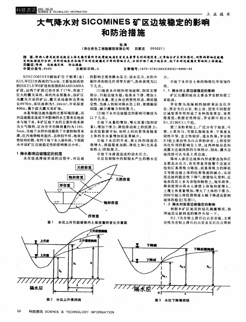 大气降水对SICOMINES矿区边坡稳定的影响和防治措施