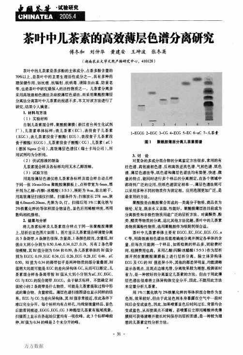 茶叶中儿茶素的高效薄层色谱分离研究