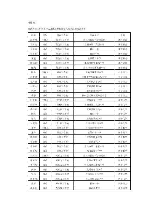 政商汇宜昌名师工作室主持人及成员参加市信息技术应用培训