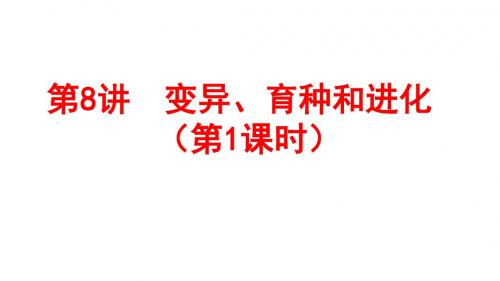 高三二轮复习  变异、育种和进化(第一课时)