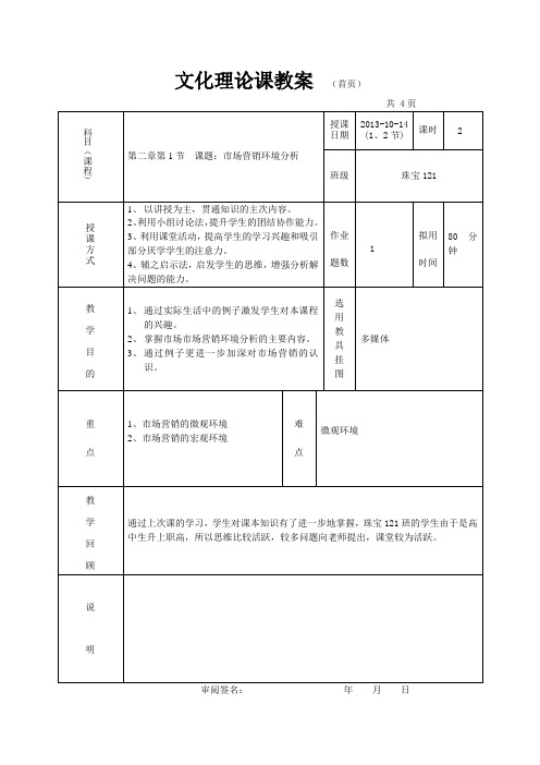 教案—市场营销环境分析