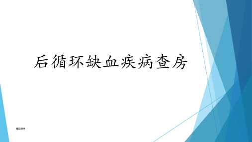 后循环缺血疾病查房