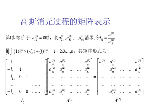 线性方程组的数值解法LU分解法