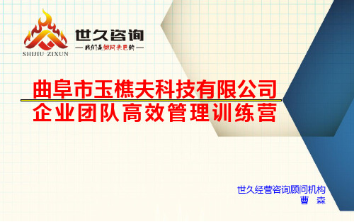 企业团队高效管理训练营——有答案PPT课件