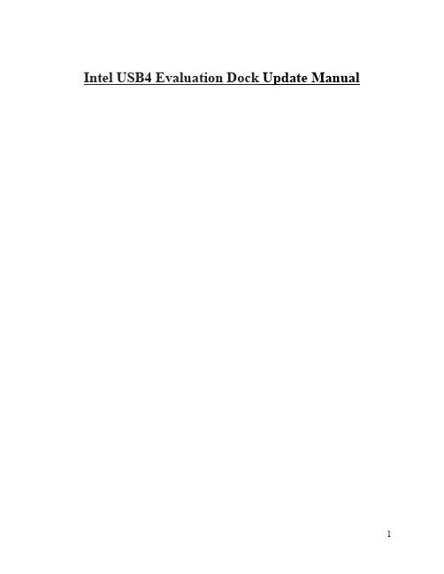Intel USB4 评估坞站更新手册说明书