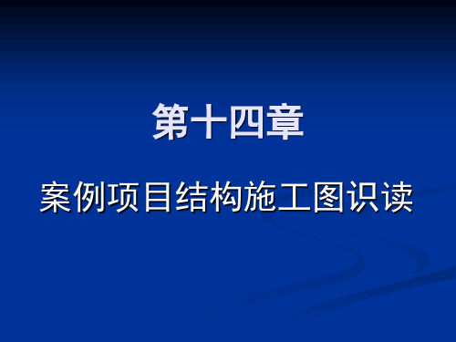 第十四章 案例项目结构施工图识读