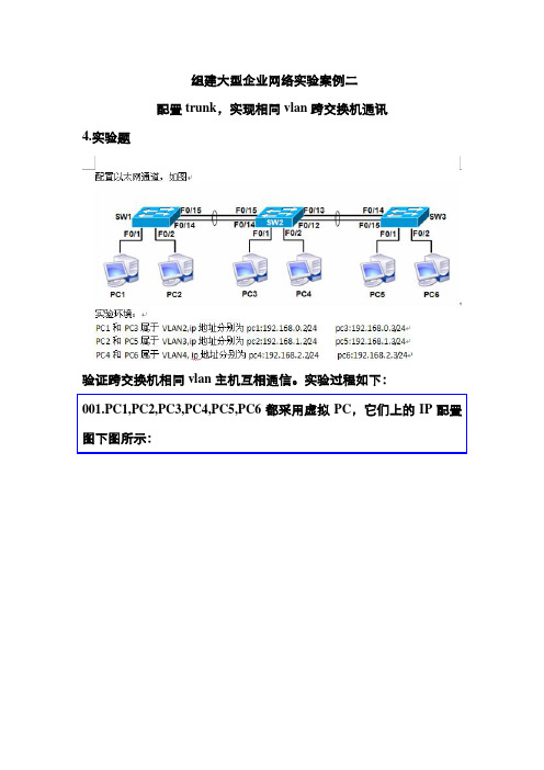 2010002.第二章实验案例2(虚拟PC和交换机的配置)