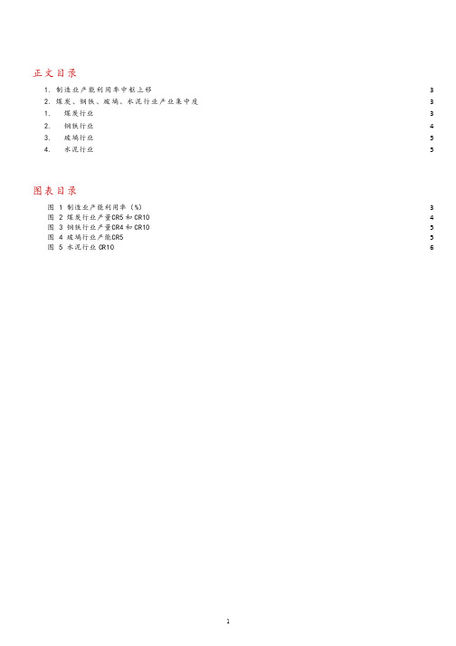 制造业产能利用率及工业产业集中度分析