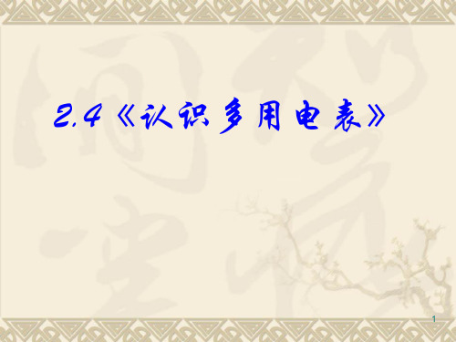 物理选修31第二章：电路—24《认识多用电表PPT课件