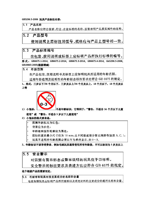 国标要求的标识内容及要求