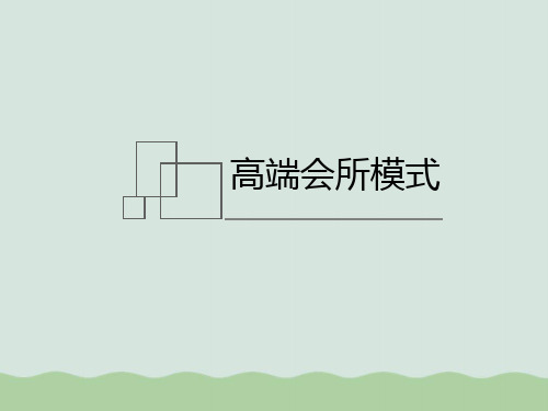 高端会所商业模式介绍(PPT 49页)