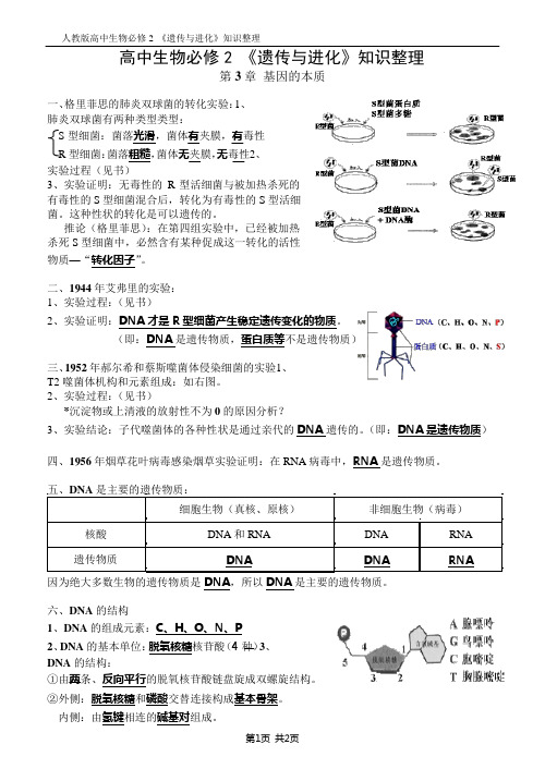 必修2知识整理第3章-基因的本质