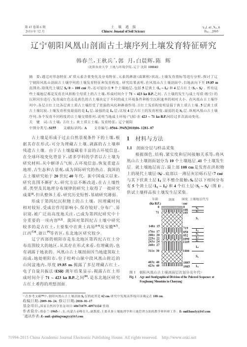 辽宁朝阳凤凰山剖面古土壤序列土壤发育特征研究_韩春兰