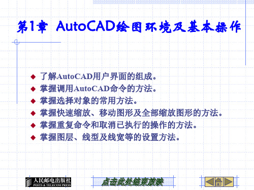 第1章AutoCAD绘图环境及基本操作