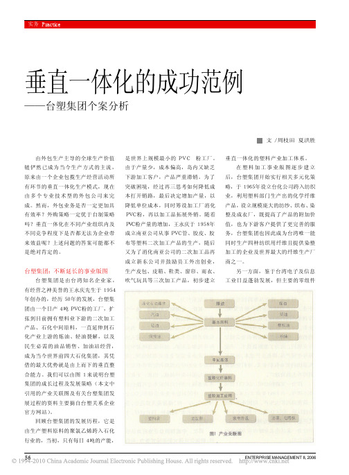 垂直一体化的成功范例_台塑集团个案分析