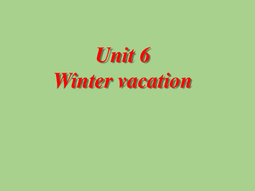 最新人教版新起点英语精品课件六年级上册Unit 6 Winter vacation 课件