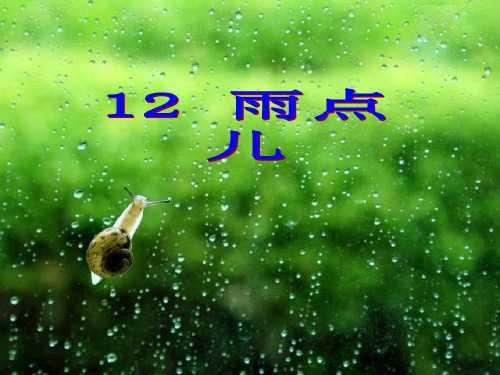 《雨点儿》教学PPT课件