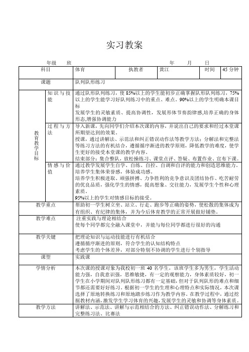 我的实践实习教案