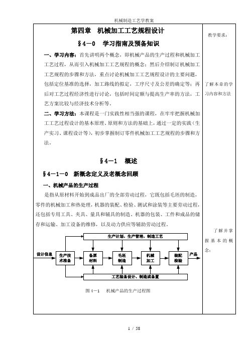 机械制造工艺学教案