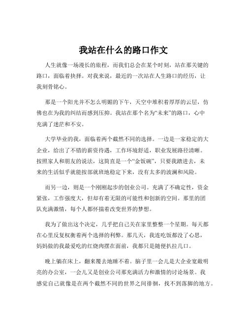 我站在什么的路口作文