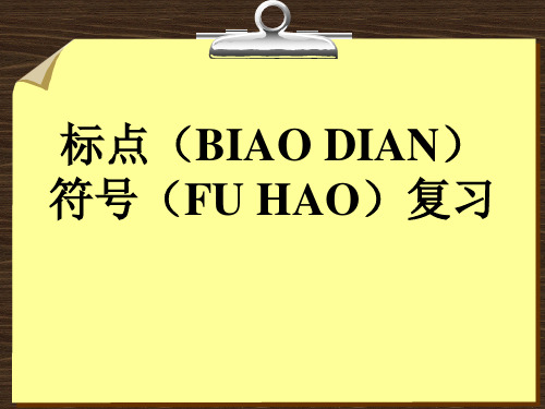 小学语文标点符号专题复习-案例说明版