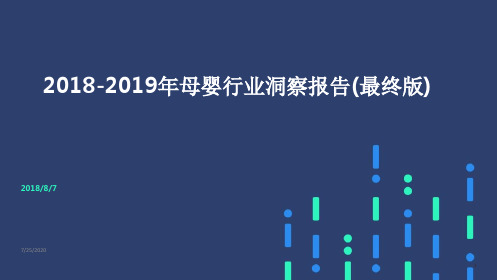 2018-2019年母婴行业洞察报告(最终版)