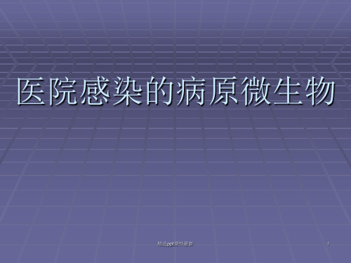 医院感染的病原微生物PPT课件