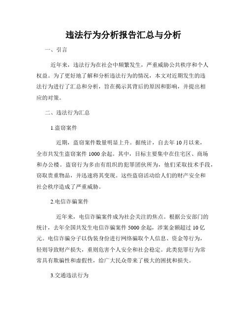 违法行为分析报告汇总与分析