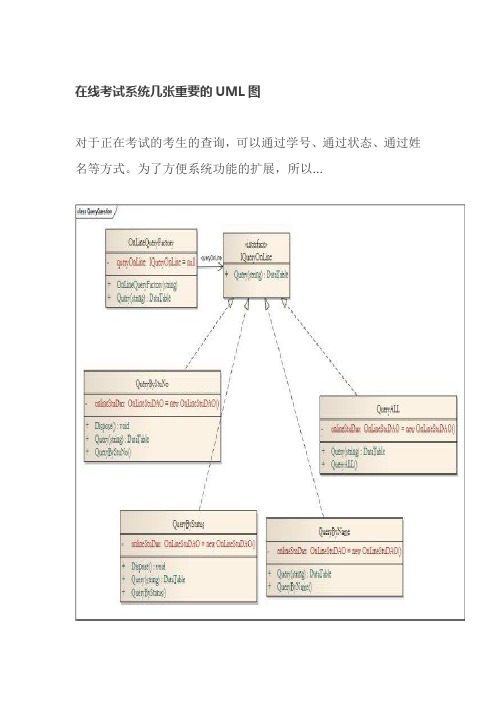 在线考试系统几张重要的UML图