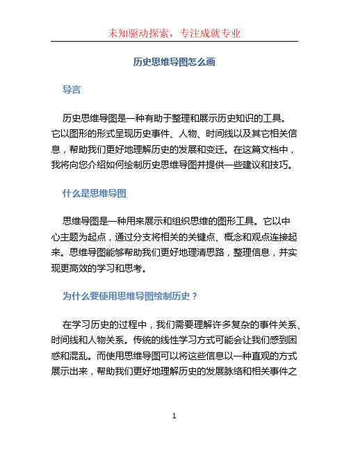 历史思维导图怎么画