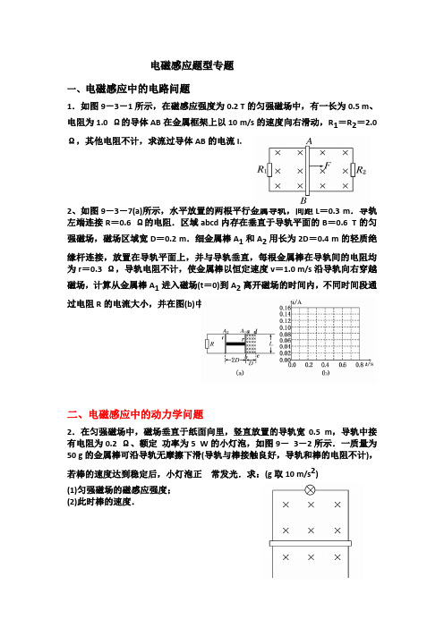 电磁感应规律及题型练习题题(含答案)