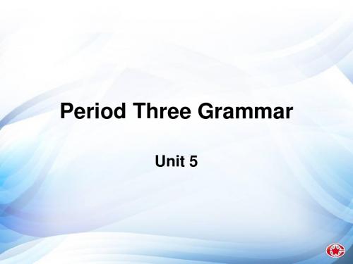 Period three Grammar 定语从句(关系副词)