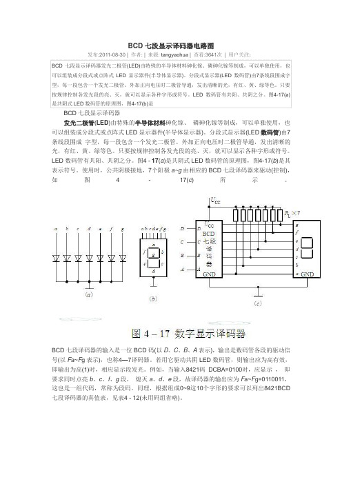 BCD七段显示译码器电路图