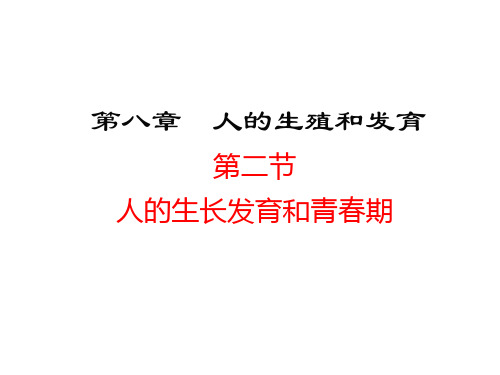 人的生长发育和青春期 教学课件