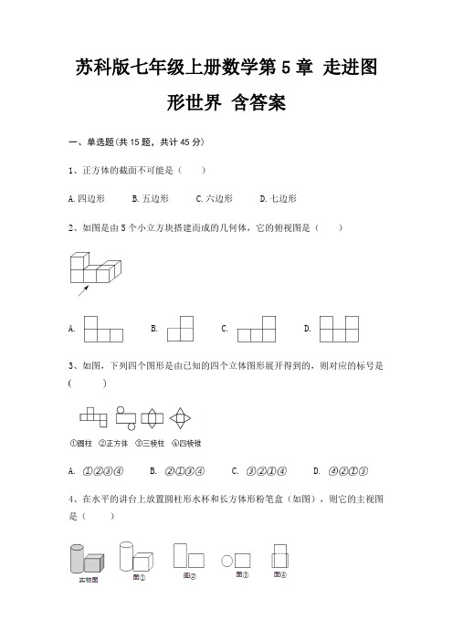 苏科版七年级上册数学第5章 走进图形世界 含答案