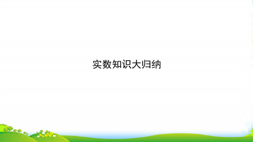 人教版七年级数学下册第六章《实数知识大归纳 》优质课课件