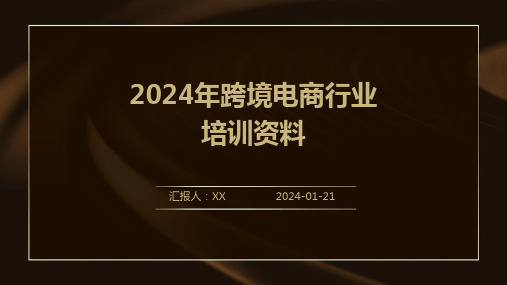 2024年跨境电商行业培训资料