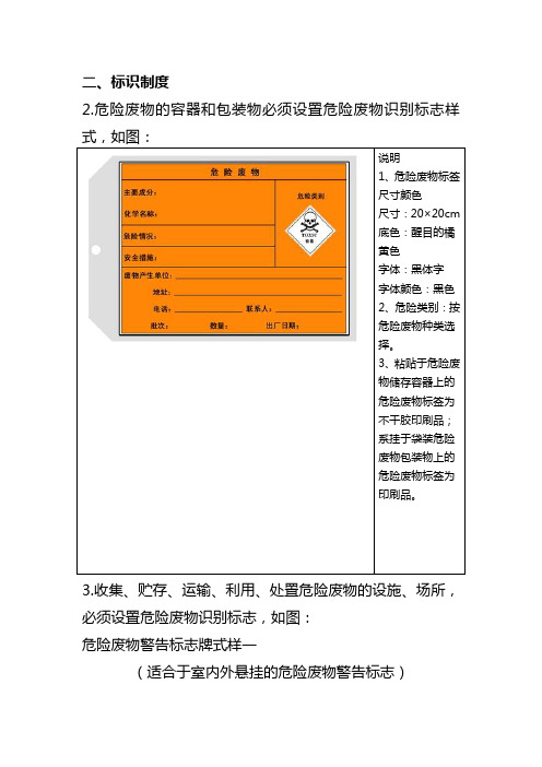 危险废物标识