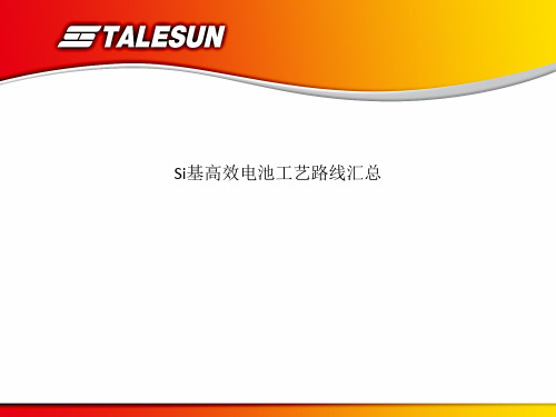 Si基高效电池工艺路线汇总