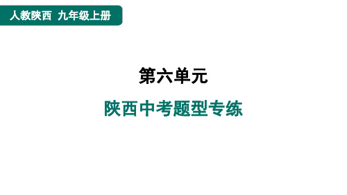 九年级语文上册陕西中考题型专练作业