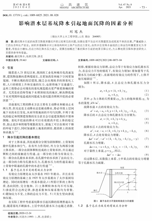 影响潜水层基坑降水引起地面沉降的因素分析