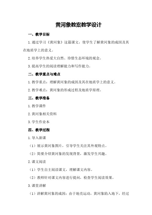 黄河象教案教学设计