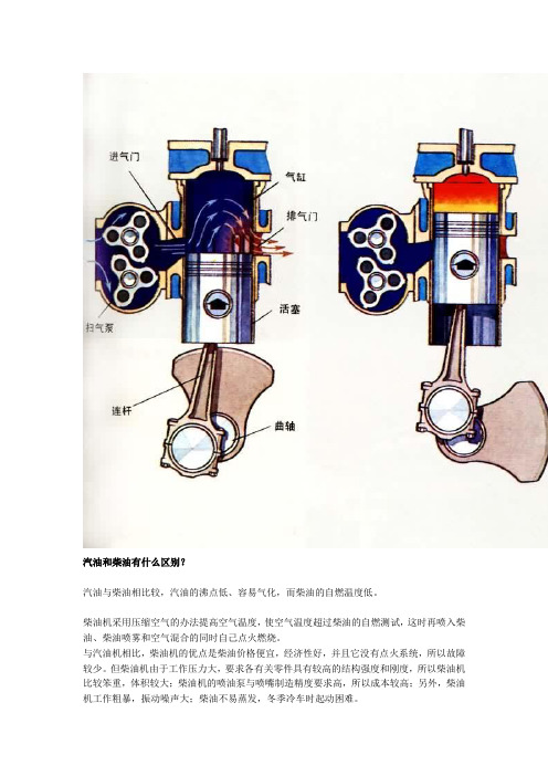 汽油和柴油有什么区别？